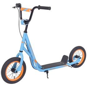 Youth Scooter Kick Scooter for Kids 6+ with Adjustable Handlebar, 12 Inch Inflatable Wheels ,Widened non-slip Footboard (Color: as Pic)